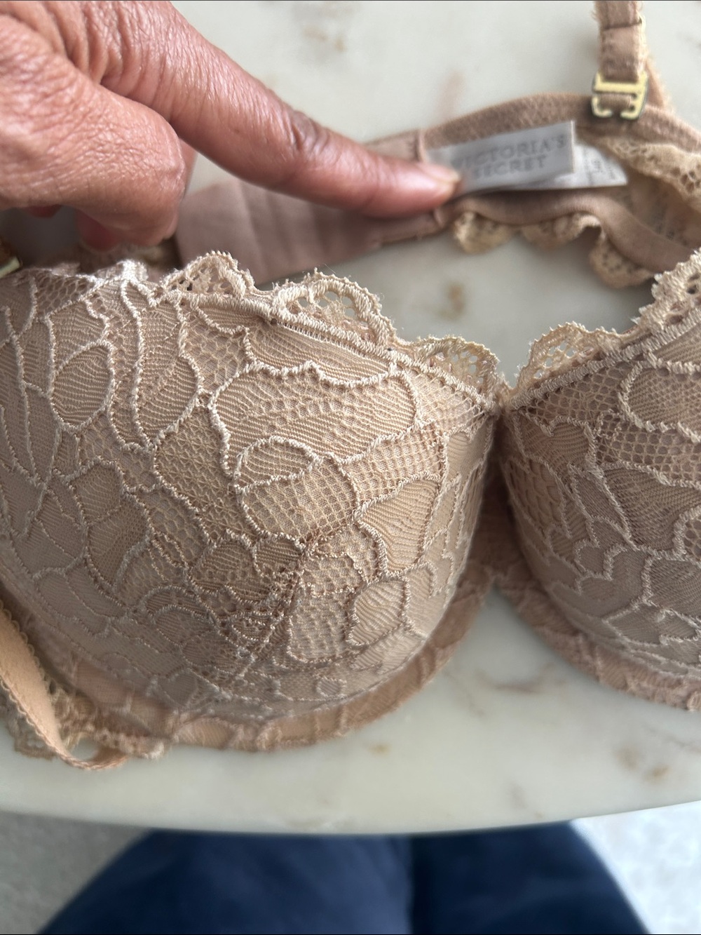 Victoria's Secret Nude Lace Underwire Bra